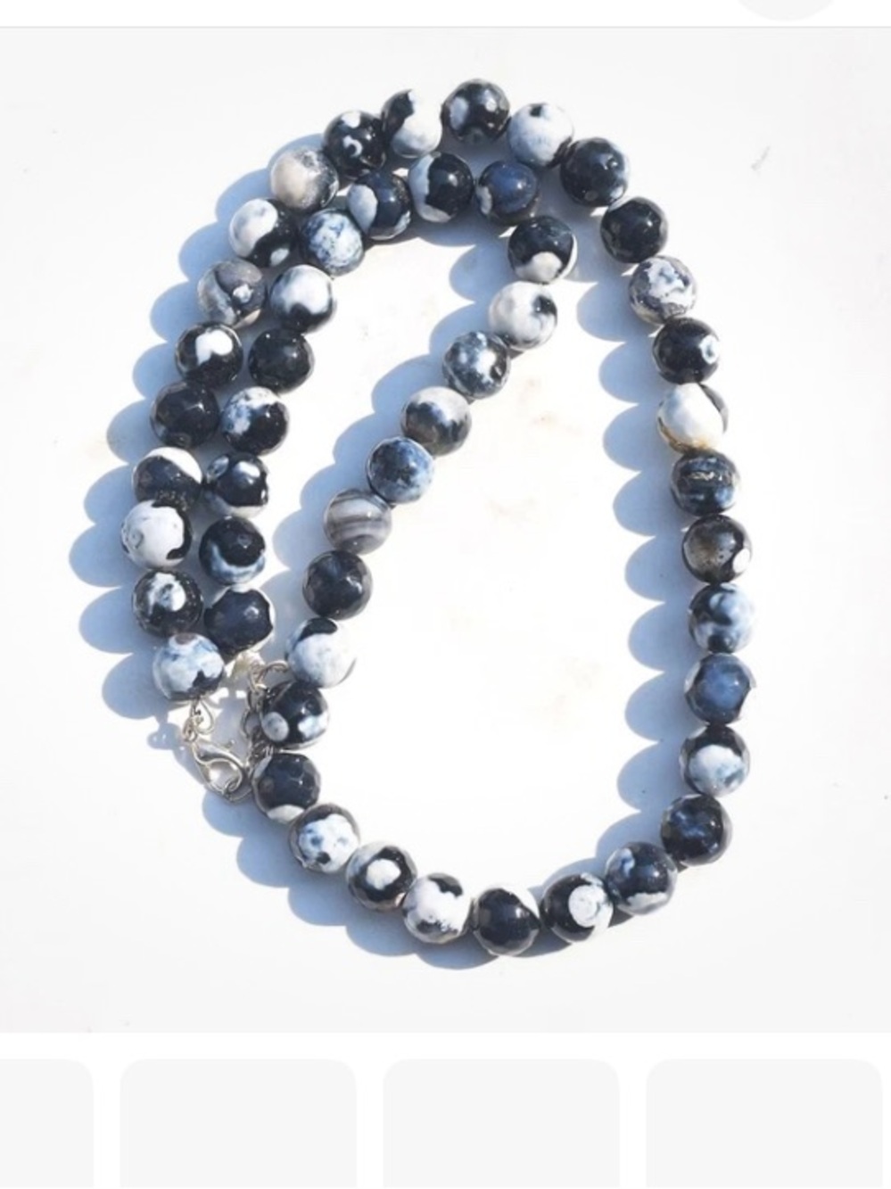 Gorgeous dragon vein beaded necklace